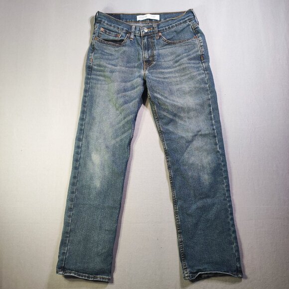 Signature by Levi Strauss S51 jeans men's size W29XL30 hard washed blue straight - Picture 1 of 15